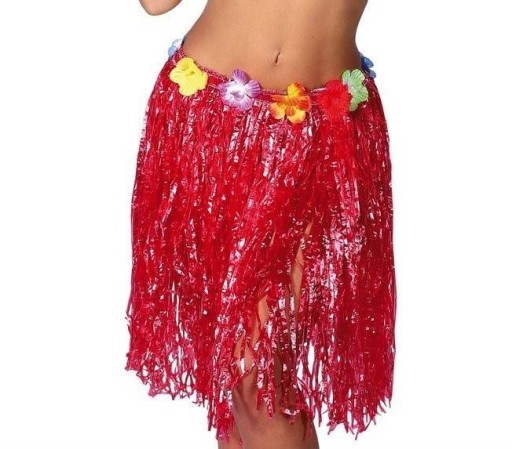 HAWAJSKÁ ČERVENÁ SUKŇA HULA HAWAII TANCE