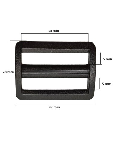 Plastový rám regulátora 30 mm 1 kus čierny (2)