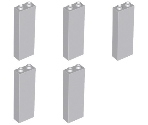 LEGO 2454 PILLAR 1x2x5 svetlosivá NOVINKA (20g) 5 ks.