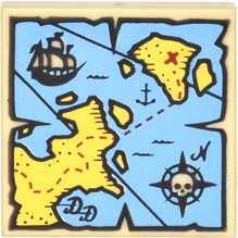 LEGO Tile 2x2 Mapa 3068bpb0929 6100077