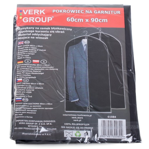POTAH NA OBLEČNÝ OBLEK 60x90cm TAŠKA NA Zips