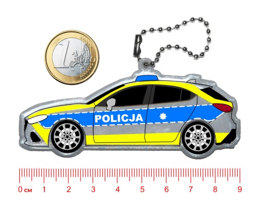 Kľúčenka, kľúčenka, reflexná pomôcka, odrazka, policajný prívesok