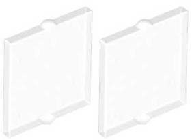 LEGO Glass 1x2x2 Transparent (60601/6254552) x2