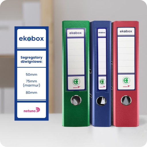 Kancelársky zakladač s pákou, široký A4 PP EKOBOX 80mm RUŽOVÝ
