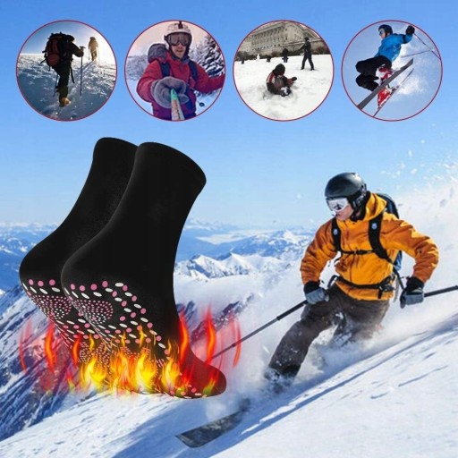 BEZTLAKOVÉ HREJIVÉ TURMALÍNOVÉ PONOŽKY AKTÍVNE ČIERNE TEPLÉ