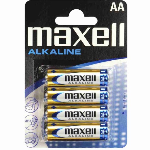 ALKALICKÉ BATÉRIE 4 KS MAXELL LR6 AA 1,5V HRUBÉ TYČKY ORIGINÁL SILNÉ