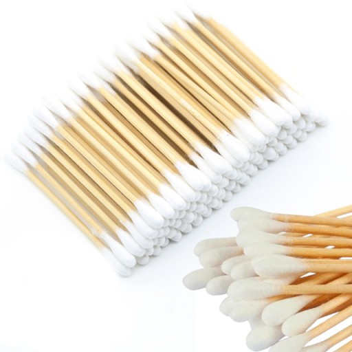 DREVENÉ HYGIENICKÉ TYČKY, KOZMETICKÉ, JEDNORÁZOVÉ, OBOJSTRANNÉ, 100 ks.