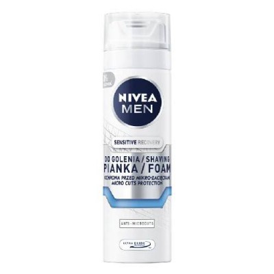 NIVEA citlivá regeneračná pena na holenie, 200 ml