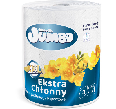 Jumbo Słonik XXL rolka na uteráky, 3w celulóza