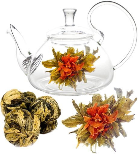 Tea Blooming Lily Ball, rozkvitnutá guľa kvetov oranžovej ľalie