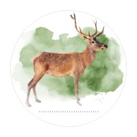 Menovky priemer 4cm na písanie zelené DEER 24 ks