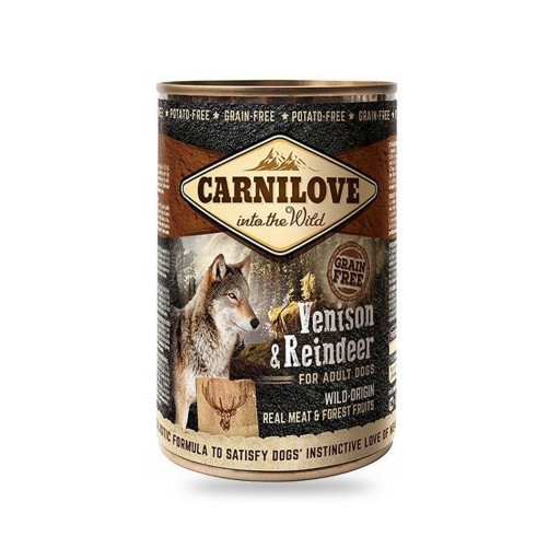 CARNILOVE DIVOČIE MÄSO SOBÍ VLHČENÉ KRMIVO PRE PSA JELENSKÝ SOB 400g