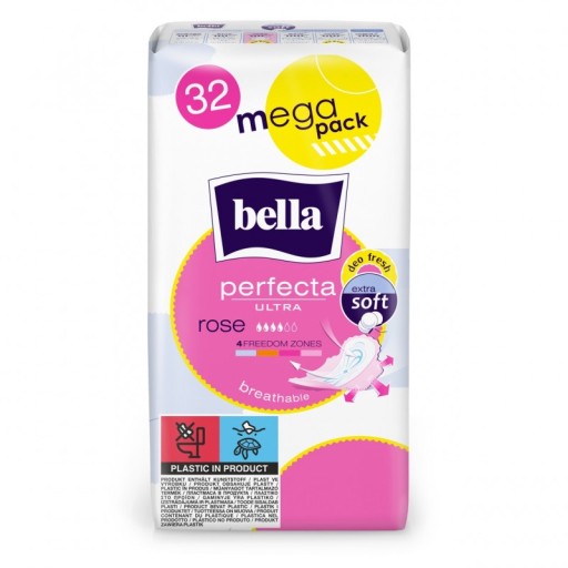 BELLA PERFECTA ULTRA Rose MEGAPACK hygienické vložky 32 ks.