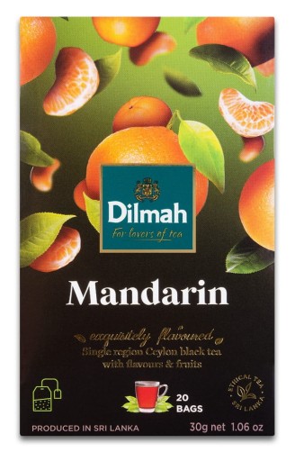 Dilmah Black Mandarin Tea Mandarin 20 sáčkov