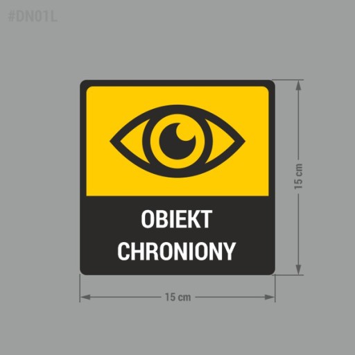 Nálepka - Chránený objekt - 15x15