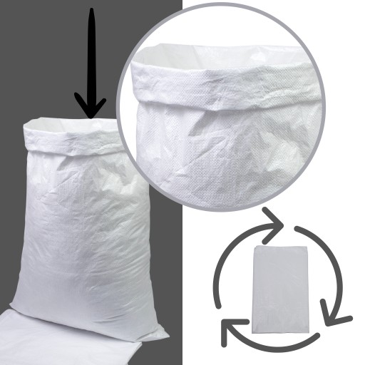 Vrece 25 kg vrecia na obilnú múku 50x85 cm biele