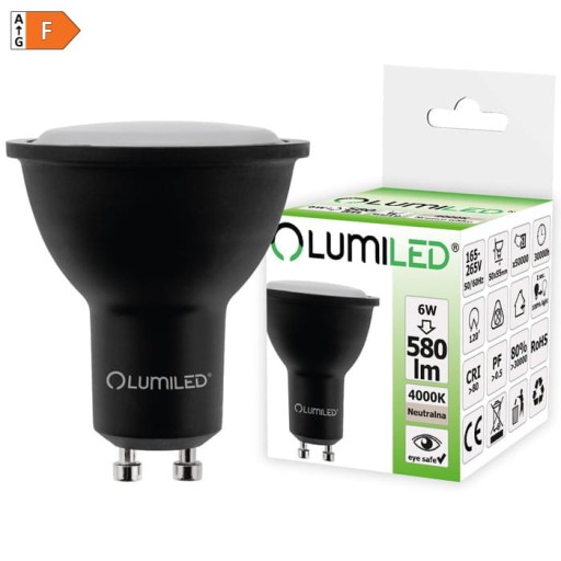LED žiarovka Ekonomická Odolná GU10 6W 230V 120° 4000K Neutrálna biela