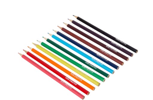 Ceruzkové pastelky Drevené farebné pastelky 12 ks