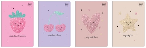 ZÁPISNÍK A5, 16 listov, 3 farebné linky, GLITTER