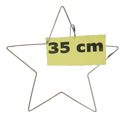 MATNÁ ZLATÁ kovová hviezda 35 cm - lapač snov