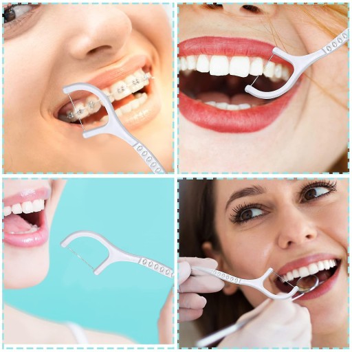 DENTAL Flosser TOOTPIKS S Flosser niťou na zuby s držiakom nite 24 ks