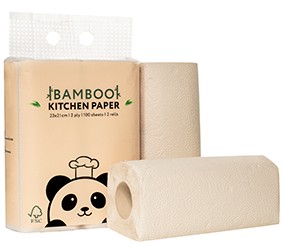 Bambusová kuchynská utierka, 2 rolky