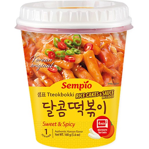 Rezance Ryžové jedlo Topokki Tteokbokki v sladkej pikantnej omáčke 160g SEMPIO