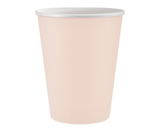 Svetloružové papierové poháre 250 ml 6 ks.