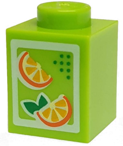LEGO 3005pb017 TEHLA 1x1 ŠŤAVA v KRABIČKE NOVINKA (1g)