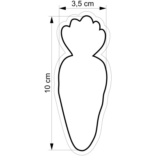 VEĽKONOČNÁ formička Vykrajovač na perníčky EASTER Mrkva 10cm