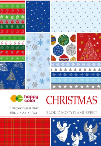 Blok s vianočnými motívmi Happy Color A4, 10 listov