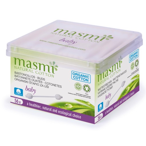 Masmi štuple do uší vyrobené zo 100% organickej bavlny pre bábätká