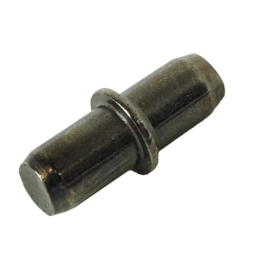 100x Podpera police s golierom - 5 x 16 mm duplo čierna, nábytková hmoždinka