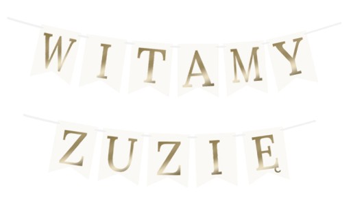 VLAJKA na Banner Garland Zlaté PÍSMENO J 15x21cm