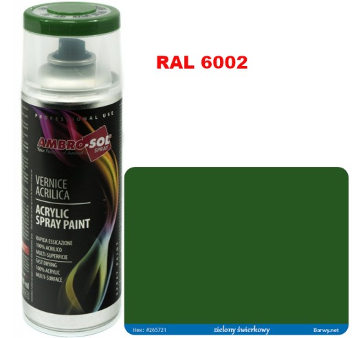 RAL 6002 AKRYLOVÝ LAK SPREJ zelený LESK 1233