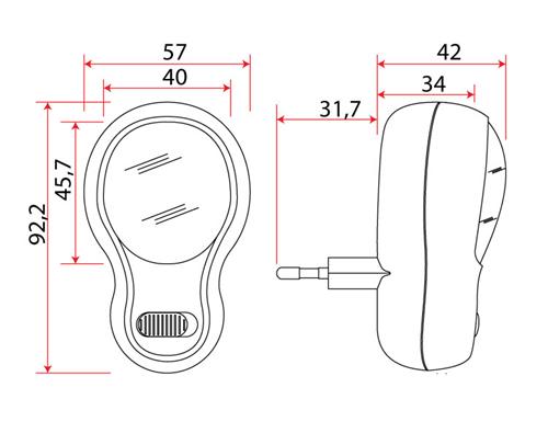 Mini LN-11-LED LED nočná lampa do zásuvky
