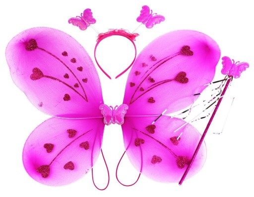 OUTFIT BOTTERFLY FAIRY WINGS RUŽOVÁ RUŽOVÁ / FUCHSIOVÁ