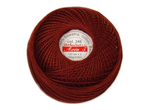 ARIA šnúra 5 hnedá 0346 ARIADNA 100g/425m