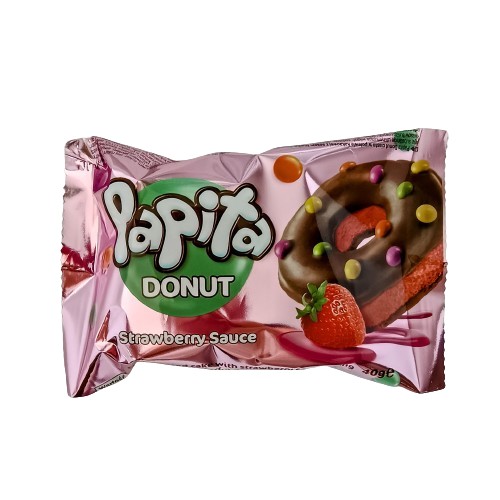 PAPITA JAHODOVÁ DONUTKA 40g DÁTUM: 7. 7. 2024