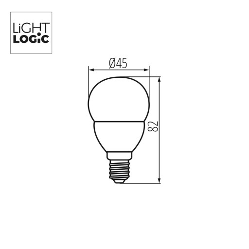 LED guľová žiarovka LL G45 6,5W E14 NW biela 806lm LIGHTLOGIC