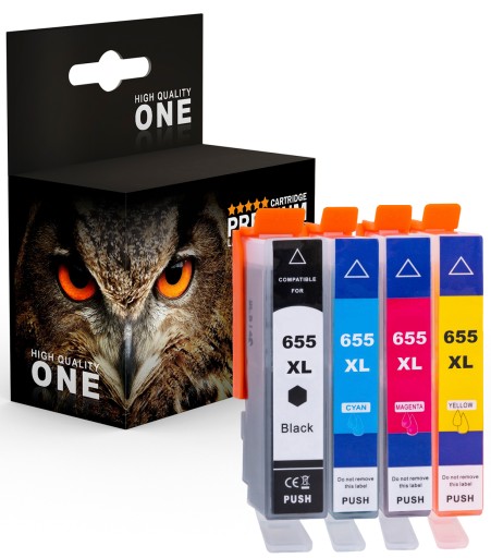4x ATRAMENT PRE HP 655 XL DeskJet 3525 4615 5525 6525