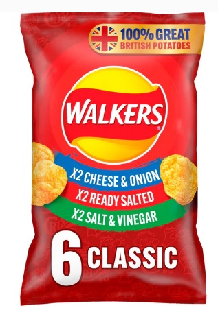 1x 150g WALKERS Lays Chips Mix of Flavors UK