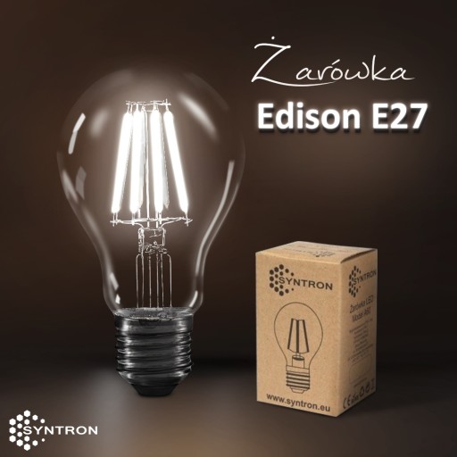 Edison LED žiarovka E27 10W studená biela