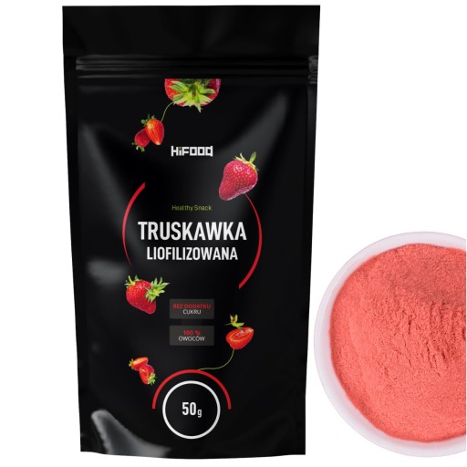 JAHODY SUŠENÉ MRAZOM 50g HiFOOD Jahoda 100% HiFOOD PRÁŠOK