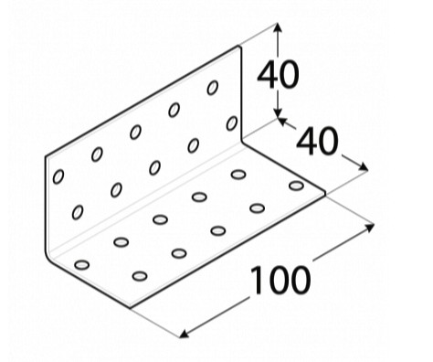 KM14 MONTÁŽ UHOLOVÁ TESÁRSKA ŠPORA 40x40x100 POZINKOVANÁ 10 ks DOMAX