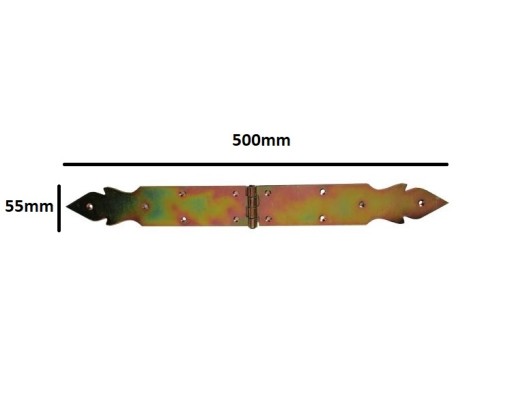 Poľský dekoračný stavebný pánt 500x55x2,3mm POZINKOVANÝ