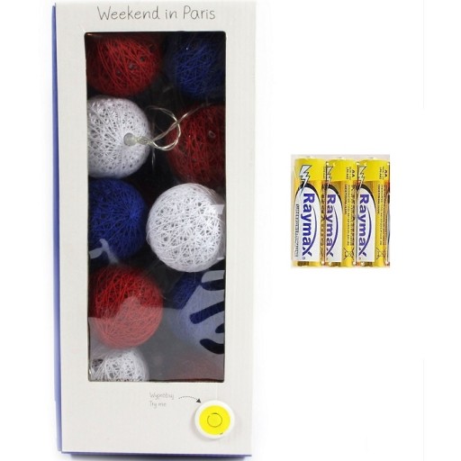 LED svietiace gule 6 cm VÍKEND V PARÍŽI 20 ks 3m