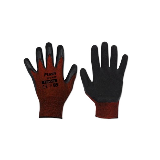 Bradas Flash Grip Red Úplné ochranné rukavice, veľkosť 10