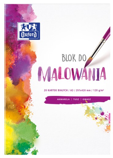Biely maliarsky blok Oxford A3/20k