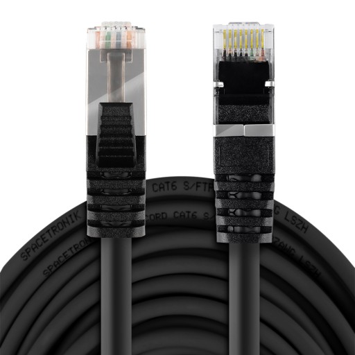 RJ45 CAT8 S/FTP kábel AWG26 CU LSZH čierny 1m